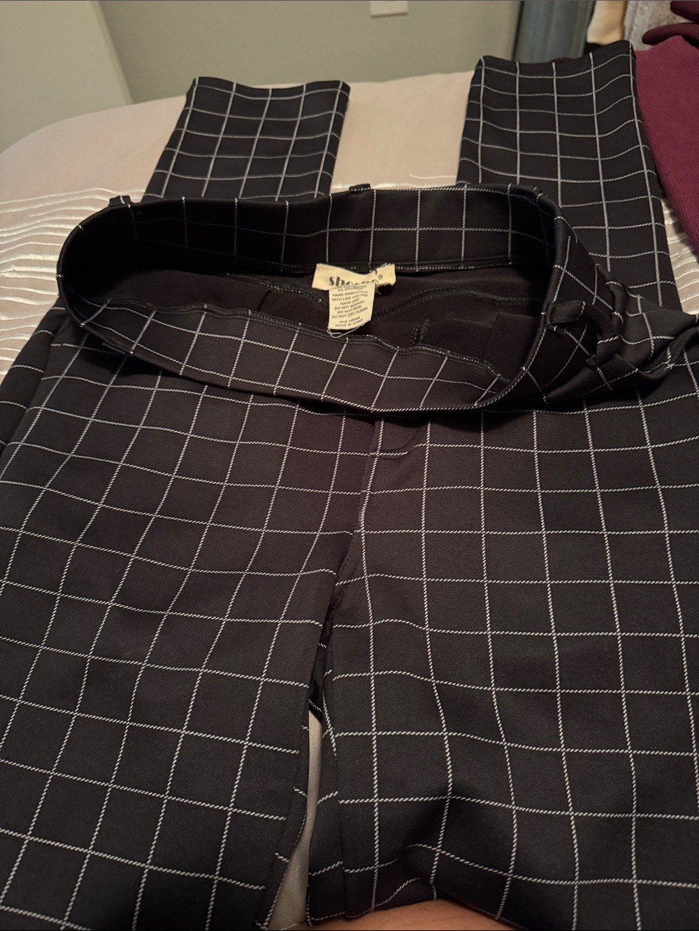 shosho Black Windowpane Grid Blazer & Trousers Set